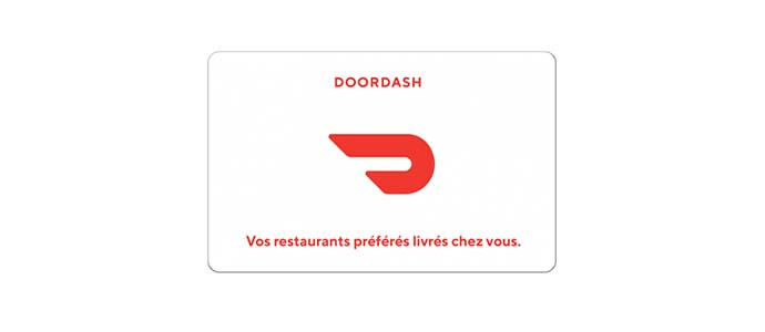 JANVIER 2022 | TIRAGE DE 2 CARTES-CADEAUX DE $50 DOORDASH