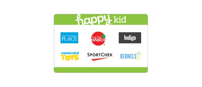 TIRAGE DE D'UNE CARTE-CADEAU HAPPY KID DE 25$ 