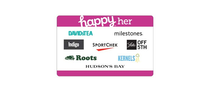 TIRAGE DE D'UNE CARTE-CADEAU HAPPY HER DE 25$ 