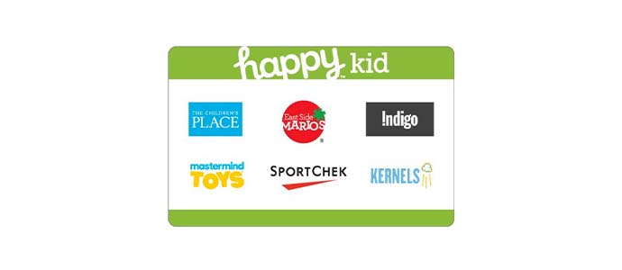 TIRAGE DE D'UNE CARTE-CADEAU HAPPY KID DE 25$ 