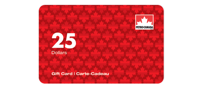 TIRAGE D'UNE CARTE-CADEAU PETRO-CANADA DE 25$