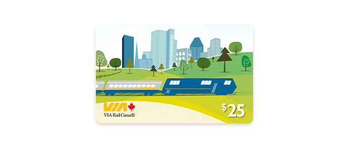 via rail one year free travel gift card