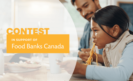 Win a $100 donation in your name to Food Banks Canada